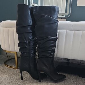 NWT - Elegant Black Knee-High Women's Boots Size 7